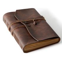 Caderno de diário de couro RILIHO em couro genuíno 260 páginas