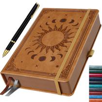 Caderno de Diário HWxBen B5 - 360 Páginas com Conjunto de Canetas e Capa de Couro Caderno de Diário HWxBen B5 - 360 Páginas com Conjunto de Canetas e Capa de Couro