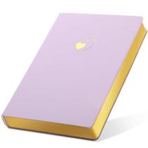 Caderno de diário revestido com CAGIE, 256 páginas A5 para mulheres, roxo Caderno de diário revestido com CAGIE, 256 páginas A5 para mulheres, roxo