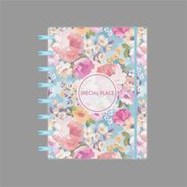 Caderno de Disco 10 Matérias Infinito Sistema Inteligente Coleção Special Place - Floral - Amor Infinito Cadernos