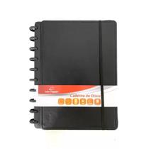 Caderno De Disco Basic Colegial Capa Lisa 80 Folhas Cor Preto