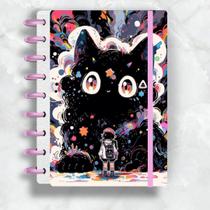 Caderno de disco black kitty (gatinho preto) 8 discos - soul disc Caderno de disco black kitty (gatinho preto) 8 discos - soul disc