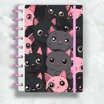 Caderno de disco black kitty (gatinho preto) 9 discos - soul disc Caderno de disco black kitty (gatinho preto) 9 discos - soul disc