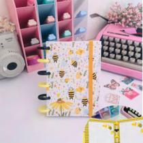 Caderno de Disco Buendia Abelhas Busy Bees Tamanho A6 (10,5 x 14,8 cm) Folha decoradas BUENDIA PCD7895