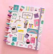 Caderno de disco buendia back to school a5 folhas pautadas padrao pcd5969