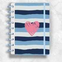 Caderno de disco coração azul - soul disc Caderno de disco coração azul - soul disc