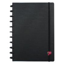 Caderno de Disco Inteligente 80fls All Black com Elástico