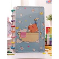 Caderno de Disco inteligente Capa Dura Capivara Disco B5 e A5 com 80 folhas 10 e 8 furos