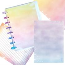 Caderno de Disco Pequeno Basiquinho da Octo - Meu Dia - Folhas Coloridas