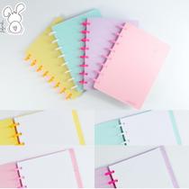 Caderno de Disco Pequeno - Candy Colors Adox - tipo Caderno inteligente com folhas reposicionáveis e divisórias de matérias tamanho a5