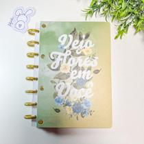 Caderno de Disco Pequeno - Vejo Flores em Você - Flor - Adox - Tipo Inteligente A5