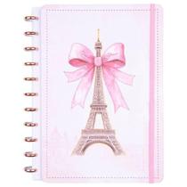 Caderno de Disco Reposicionável Artinian Paris Capa Dura Grande g com Fechamento Elástico Rosa Caderno de Disco Reposicionável Artinian Paris Capa Dura Grande g com Fechamento Elástico Rosa