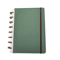 Caderno de Disco Sistema Inteligente Color Clássico - Verde Clean