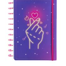 Caderno de discos finger heart - grande-11 discos - dikô