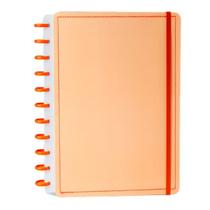 Caderno de discos salmao médio - 9 discos -80 folhas - disko Caderno de discos salmao médio - 9 discos -80 folhas - disko
