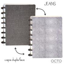 Caderno de Discos Tamanho A-5 - OCTO - JEANS
