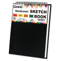Caderno de esboços Cewei 9x12 cm com 100 folhas de papel de desenho 100 GSM
