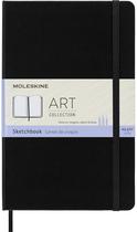 Caderno de esboços Moleskine Art, capa dura, grande, preto, 104 páginas