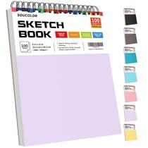 Caderno de esboços Soucolor Aesthetic 9x12cm 100 folhas roxo