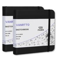 Caderno de Esboços VANRTTO - Capa Dura Quadrada 4,5x4,5" - 120g/m² - 60 Folhas