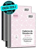 Caderno de Estudos da Lei Seca 2026.2 Concursos Públicos Capa Rosa