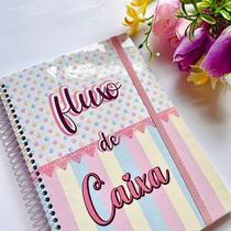 Caderno de Fluxo de Caixa Colorido 80fl Capa Dura em Espiral Caderno de Fluxo de Caixa Colorido 80fl Capa Dura em Espiral