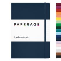 Caderno de jornal PAPERAGE forrado 160 páginas azul marinho 14x20cm