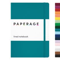 Caderno de jornal, revestido com papel, 160 páginas, turquesa, 5,6 x 8 polegadas