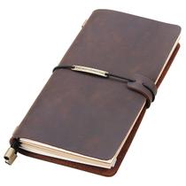 Caderno de Jornal Robrasim em Couro Recarregável 22x12cm - Café