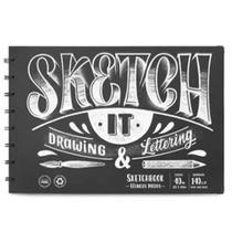 Caderno de Lettering ótima Systemflex Ultra Coleção Prime Preto 1 ed