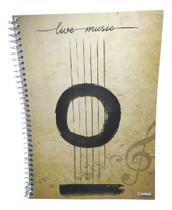 Caderno De Musica 50 Paginas Universitário Com Pauta - Credeal