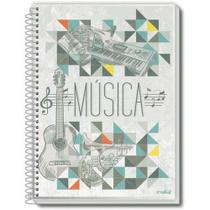 Caderno De Musica 50 Paginas Universitário Flexivel C/ Pauta - Credeal