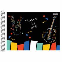 Caderno de Música Espiral 1/4 Music is All 40F -São Domingos