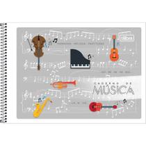 Caderno de Música Espiral Capa Flexível 48 Folhas - 205X149MM