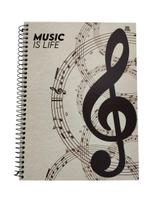 Caderno de Musica Grande 80 Folhas Pentagrama Capa Dura Music Is Life Caderno de Musica Grande 80 Folhas Pentagrama Capa Dura Music Is Life
