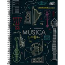 Caderno de Música Grande Espiral Universitário Capa Dura 80 Folhas Tilibra