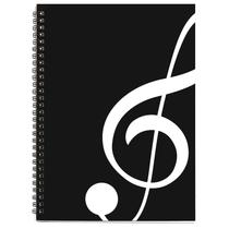 Caderno de música MAXCURY, folha em branco, manuscrito 26x19cm