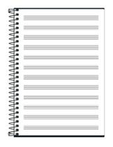 Caderno de musica - Partitura 12 pautas sem claves / 300 pag - Leia descrição