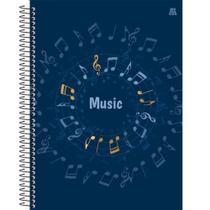 Caderno De Música Universitário 1 Matéria Pautado 80 Folhas ANIMATIVA
