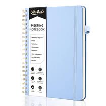 Caderno de reuniões WEMATE B5 PU Leather 200 páginas azul claro