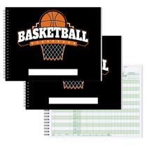 Caderno de súmula de basquete suituts, kit com 3 unidades, 40 jogos cada