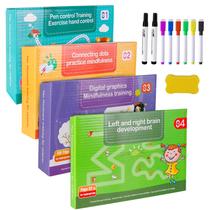 Caderno de trabalho reutilizável Scribble Smart Little Curious Mind Kids