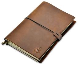 Caderno de Viagem Wanderings A5 em Couro - Recarregável