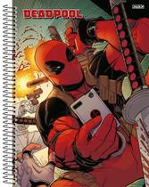 Caderno Deadpool Universitário 10 Matérias Capa Dura Escolar