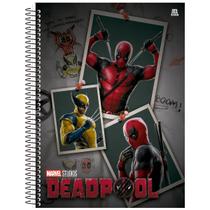 Caderno Deadpool Universitário 1M Espiral Capa Dura 80 Fls Caderno Deadpool Universitário 1M Espiral Capa Dura 80 Fls