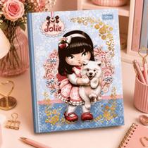 Caderno Decorado Capa Dura Brochura Colegial - Jolie - 80 Folhas - Tilibra - Caderno Decorado Capa Dura Brochura Colegial - Jolie - 80 Folhas - Tilibra -