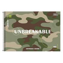 Caderno desenho 80 folhas Hide Tilibra cor:Verde