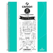Caderno Desenho Canson A4 Expressão e Arte 40 Folhas Verde
