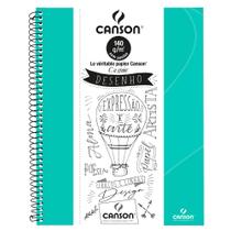 Caderno Desenho Canson Verde Tifany Sem Pauta A4 140gr 40 Folhas - 71406818BR