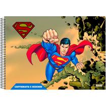 Caderno desenho espiral capa dura 60 folhas Super Man São Domingos Caderno desenho espiral capa dura 60 folhas Super Man São Domingos